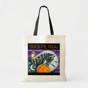 BLACK MAGIC HORSE, OWL & JACK TRICK OR TREAT TOTE BAG