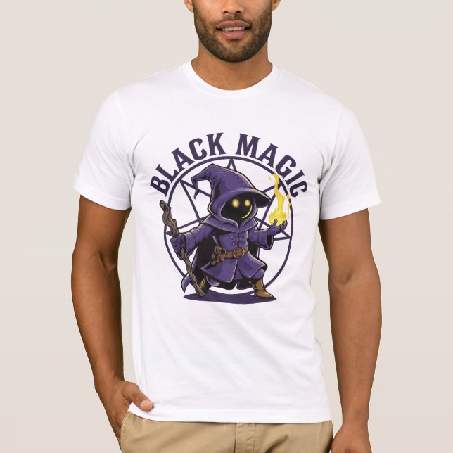 Black Magic – Mysterious & Bold T-Shirt Design (Front)