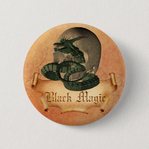 Black Magic Skull 6 Cm Round Badge