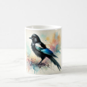 Black Magpie 110924AREF126 - Watercolor Coffee Mug