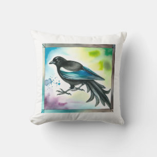 Black Magpie 110924AREF149 - Watercolor Cushion