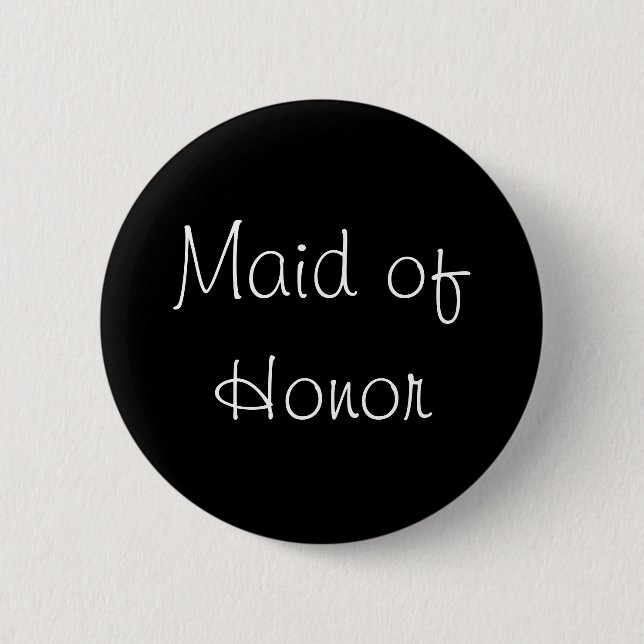Black Maid of Honour Pin (Front)