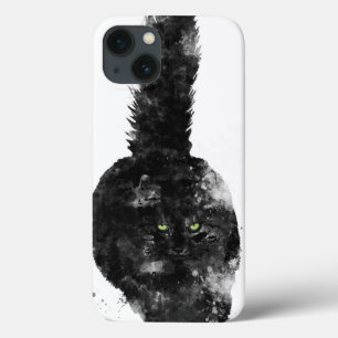 BLACK MAINE COON CAT - iPhone 13 CASE