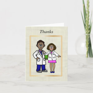 Black Male and Female Doctor Greeting Card
