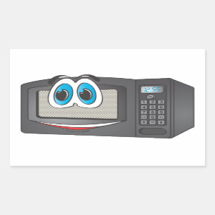 Black Male Cartoon Microwave Rectangular Sticker