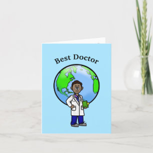 Black Male Doctor Greeting Card
