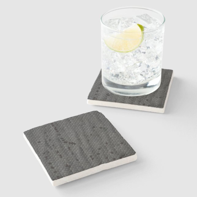 Black Mamba in illustrated,Art Prints, Stone Coaster (Side)