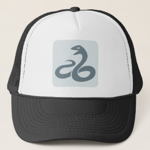 Black Mamba Snake Icon Trucker Hat