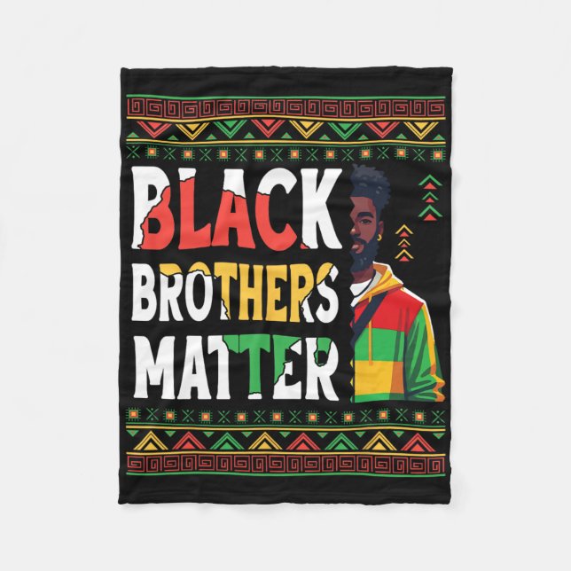 Black Man Black Brothers Problem African Pride Ras Fleece Blanket (Front)