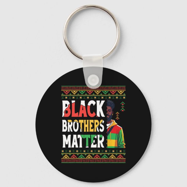 Black Man Black Brothers Problem African Pride Ras Key Ring (Front)