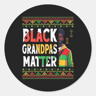 Black Man Black Grandpas Problem African Pride Ras Classic Round Sticker