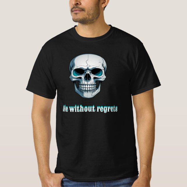 Black man pole skull design T-Shirt (Front)
