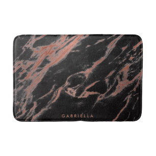 Black Marble Bath Mat