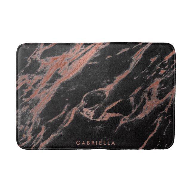 Black Marble Bath Mat (Front)