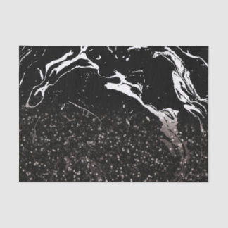 Black Marble/Black Glitter Tissue Paper