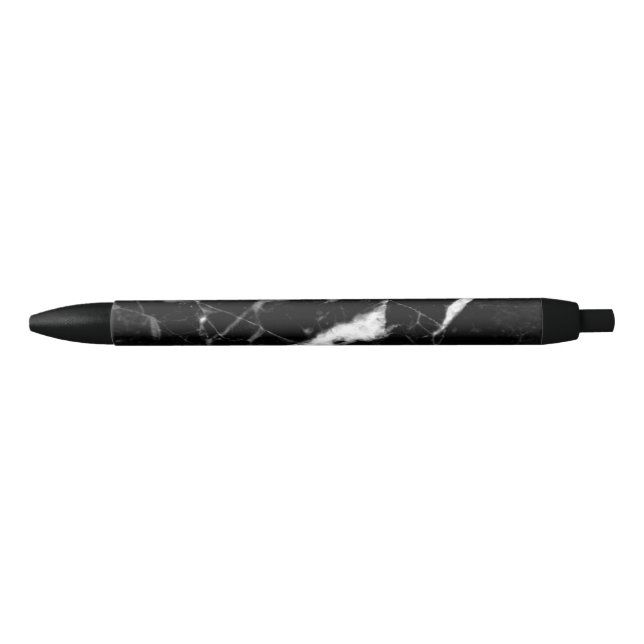 Black MArble Black Ink Pen (Front)