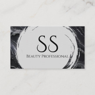Black marble business card