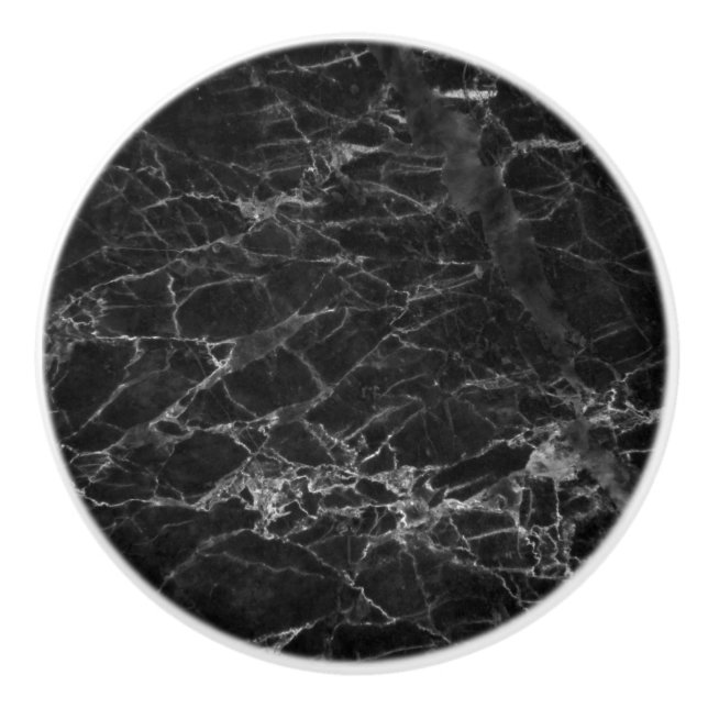 BLACK  MARBLE CERAMIC KNOB (Front)