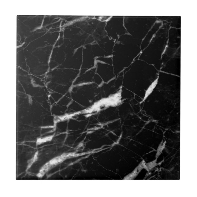 Black Marble Ceramic Tile (Front)