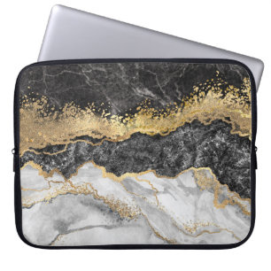 Black Marble Design Laptop Case Sleeve