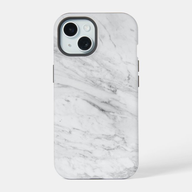 Black Marble iPhone 15 Case (Back)