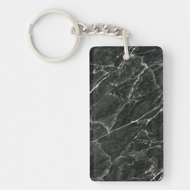 Black Marble Key Ring (Front)