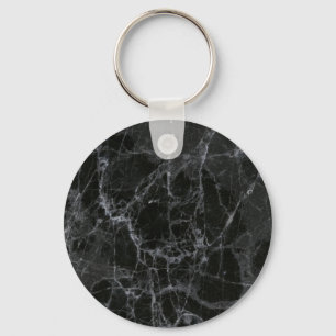 Black marble key ring