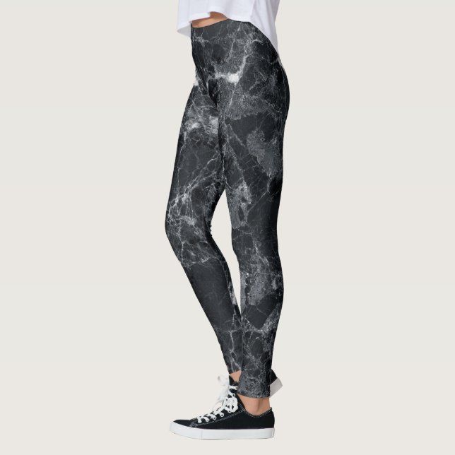 Black marble leggings (Left)
