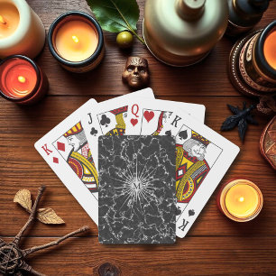 Black Marble Monogram Cosmic Playing Cards