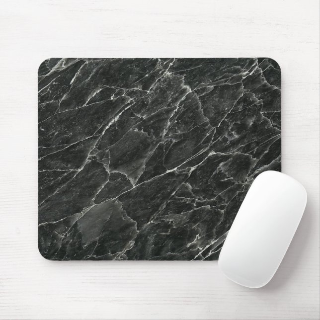 Black Marble Mouse Pad (With Mouse)