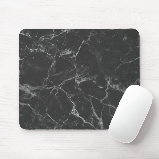 Black Marble Mouse Pad (With Mouse)