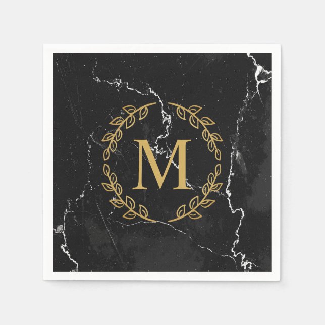 Black Marble Napkin (Front)