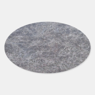Black Marble Oval Sticker
