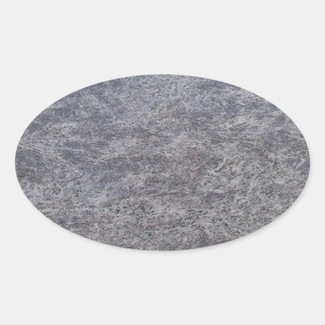 Black Marble Oval Sticker (Front)