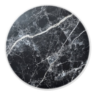 Black Marble Pattern Ceramic Knob