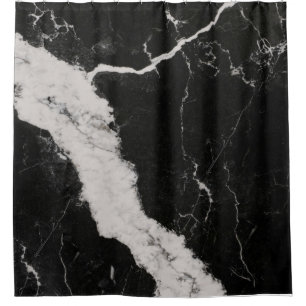 Black Marble Pattern Design  Shower Curtain