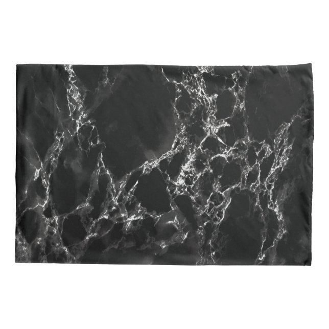 Black Marble Pillow Case (Back)