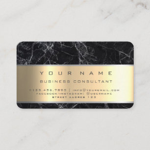 Black Marble Professional Business Consultant Business Card