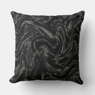 Black Marble Reversible Pillow
