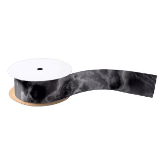 Black Marble Satin Ribbon