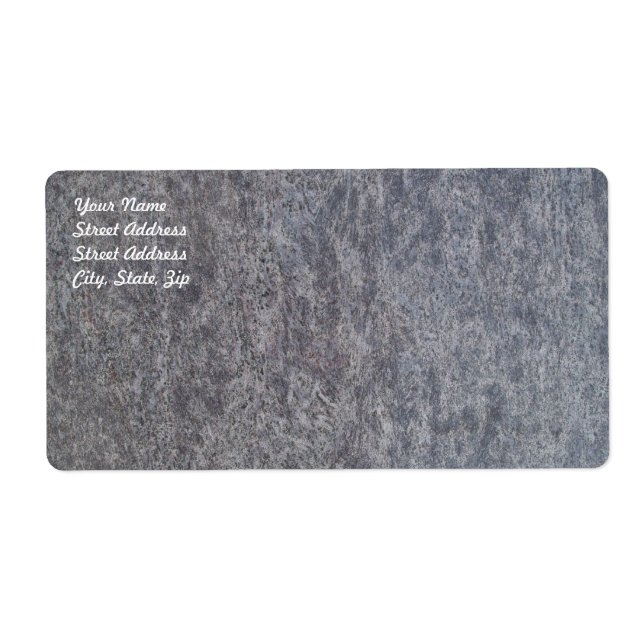 Black Marble Shipping Label (Front)