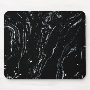 Black Marble Space Mouse Pad