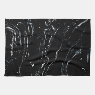 Black Marble Space Tea Towel