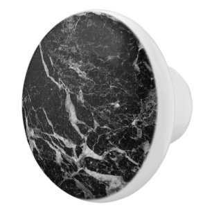 Black Marble Stone Ceramic Knob