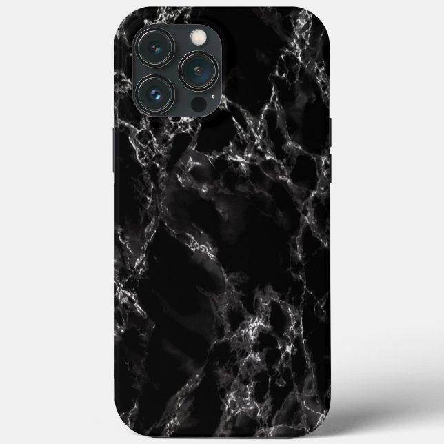 Black Marble Stone - Elegant Case-Mate iPhone Case (Back)