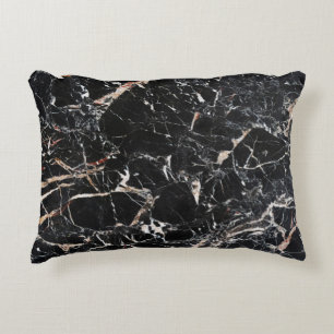 Black marble stone natural background abstract mar decorative cushion