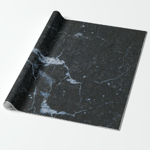 Black Marble Stone Pattern Wrapping Paper