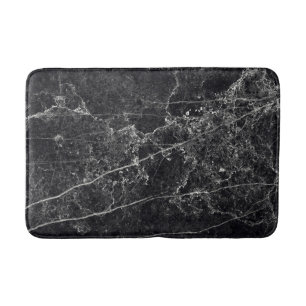 Black Marble Texture Bath Mat
