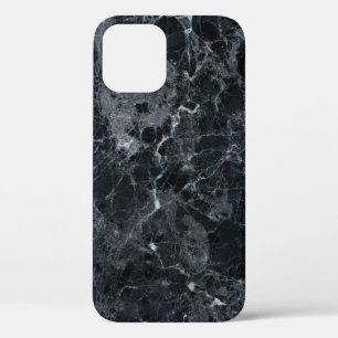 Black Marble Texture iPhone 12 Case