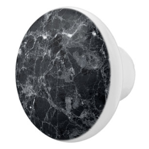 Black marble texture ceramic knob